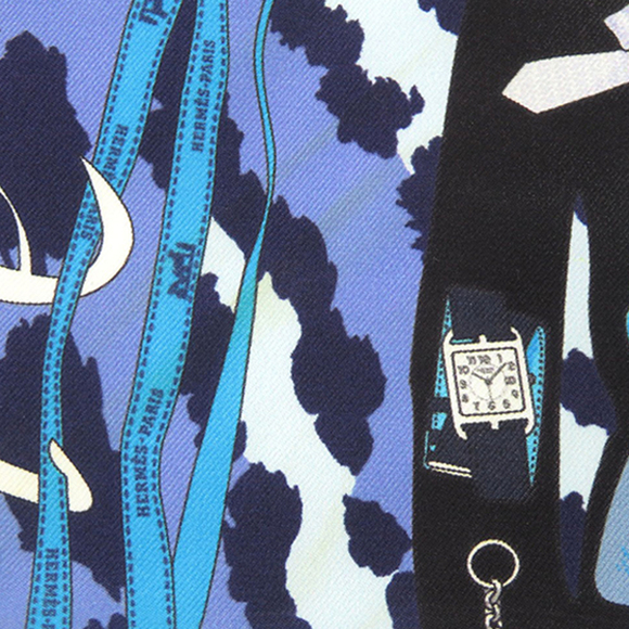 Pre-Loved Hermes Monsieur Et Madame Silk Scarf - Picture 6 of 8